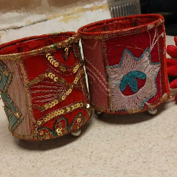 boutique Other - 🧡Set/India Sari candle holders,SALE!!